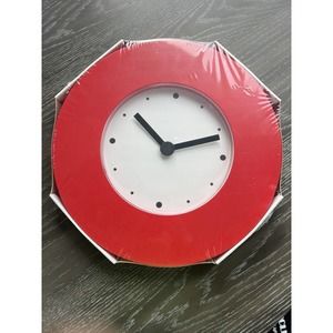Ikea Tajma Wall Clock Red Modern 15” NEW 501.545.37 K & M Hagberg NEW in Plastic